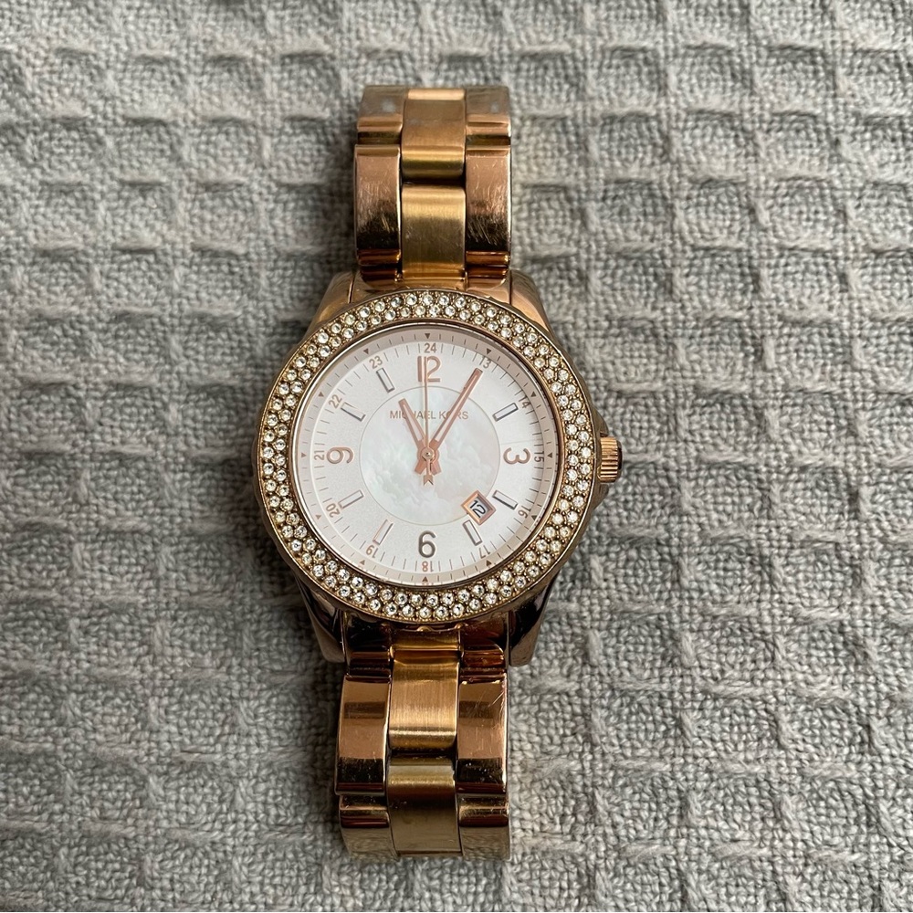 Michael‎ Kors Madison Watch Womens Rose Gold Tone Stainless Steel